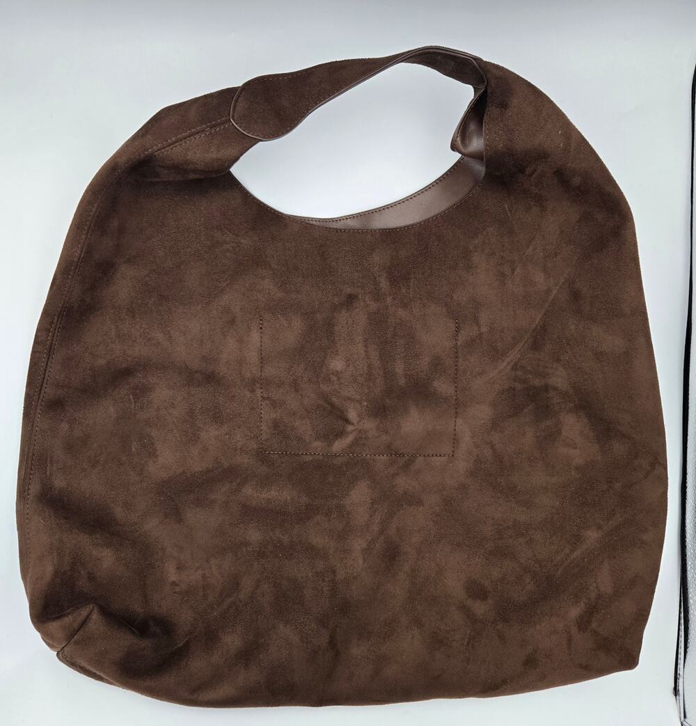 Gap Vegan Suede Slouchy Tote in Chocolate Brown Boho Western
